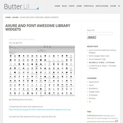 Axure and Font Awesome Library Widgets