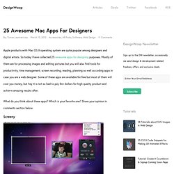 25 Awesome Mac Apps For Designers