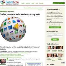 20 free, awesome social media monitoring tools