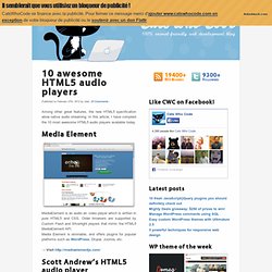 10 awesome HTML5 audio players