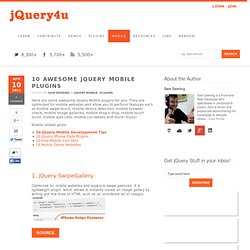 10 Awesome jQuery Mobile Plugins