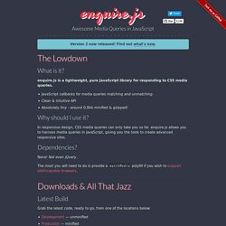 Awesome Media Queries in JavaScript - enquire.js