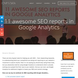 11 awesome SEO reports in Google Analytics