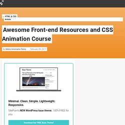 Awesome Front-end Resources and CSS Animation Course
