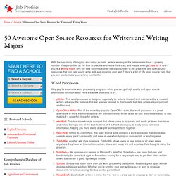 50 Awesome Open Source Resources for Writers and Writing Majors