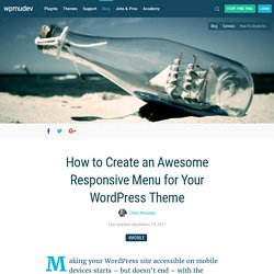 How to Create an Awesome Responsive Menu for Your WordPress Theme