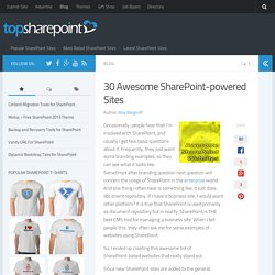 30 Awesome SharePoint-powered Sites