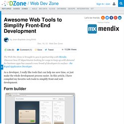 Awesome Web Tools to Simplify Front-End Development