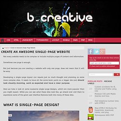 Create an Awesome Single-Page Website