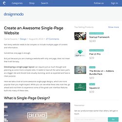 Create an Awesome Single-Page Website