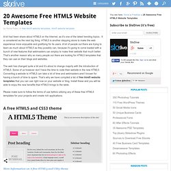 20 Awesome HTML5 Website Templates Which Are Free