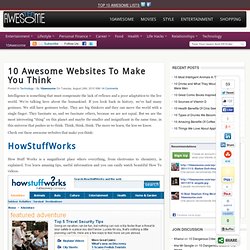 10 Awesome Websites to Make You Think