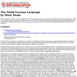 "The Awful German Language" by Mark Twain