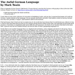 "The Awful German Language" by Mark Twain