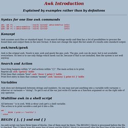 Awk/Nawk/Gawk Intro - Vimperator