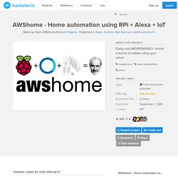 AWShome - Home automation using RPi + Alexa + IoT