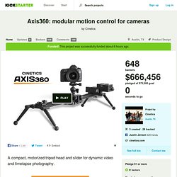 Axis360: modular motion control for cameras by Cinetics