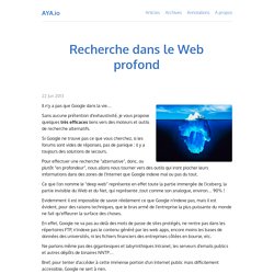 Recherche dans le Web profond - AYA