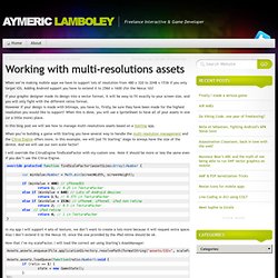 Aymeric Lamboley » Working with multi-resolutions assets