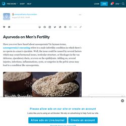 Ayurveda on Men’s Fertility