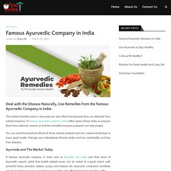 Famous Ayurvedic Company in India