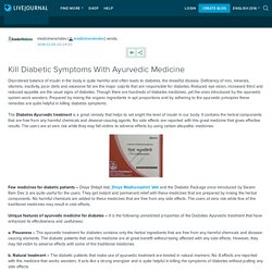 Kill Diabetic Symptoms With Ayurvedic Medicine: medicineramdev