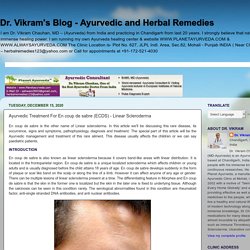 Ayurvedic Treatment For En coup de sabre (ECDS) - Linear Scleroderma - Dr. Vikram's Blog - Ayurvedic and Herbal Remedies