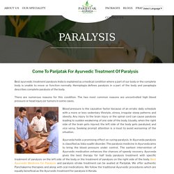 Best Ayurvedic Treatment Paralysis India