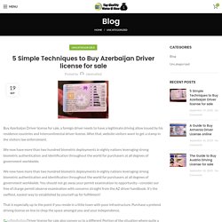 Buy Azerbaijan Driver license for sale