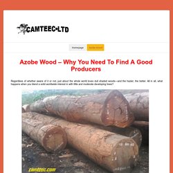 Azobe Wood – Why You Need To Find A Good Producers