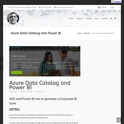 Azure Data Catalog and Power BI