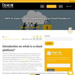AWS Vs Azure Vs GCP: Comparison of Top Cloud Providers