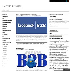 B2B « Petter`s Blogg