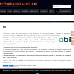 B2I - Physique-Chimie au Collège
