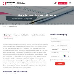 BA - Economics and Finance