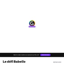 Le défi Babelio par saomalgar sur Genially