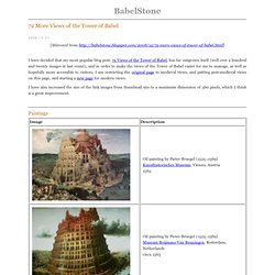 BabelStone Blog : 72 More Views of the Tower of Babel