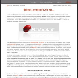 Babolat : jeu décisif sur le net…