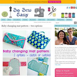 Baby changing mat pattern - two options