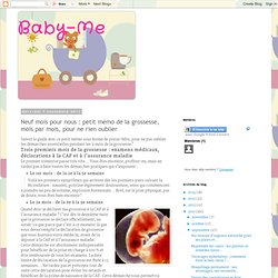 petit mémo de la grossesse, mois par mois, pour ne rien oublier