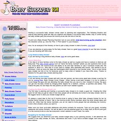 Baby shower 101- Baby Shower Games and Baby Shower Ideas!
