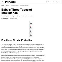 Baby's Three Types of Intelligence