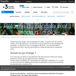 Réforme du baccalauréat : mode d'emploi - France 3 Nouvelle-Aquitaine