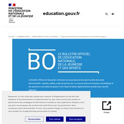 Programme limitatif pour l'enseignement de spécialité de langues - espagnol en classe terminale