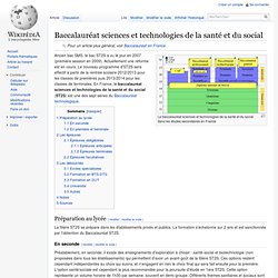 Baccalauréat sciences et technologies de la santé et du social