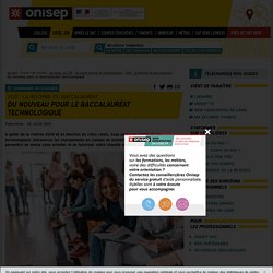 Onisep : programme des spécialités pour le bac technologique