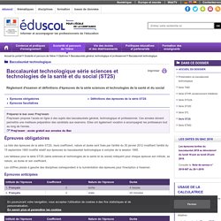 Baccalauréat technologique - Série ST2S jusqu'en 2013