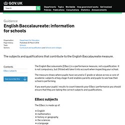 The English Baccalaureate