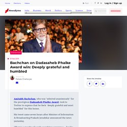 Bachchan on Dadasaheb Phalke Award win: Deeply grateful and humbled