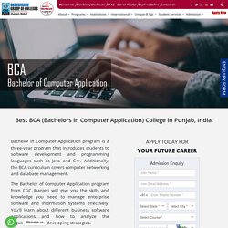 Bachelor of Computer Application - 3 Year UG Program